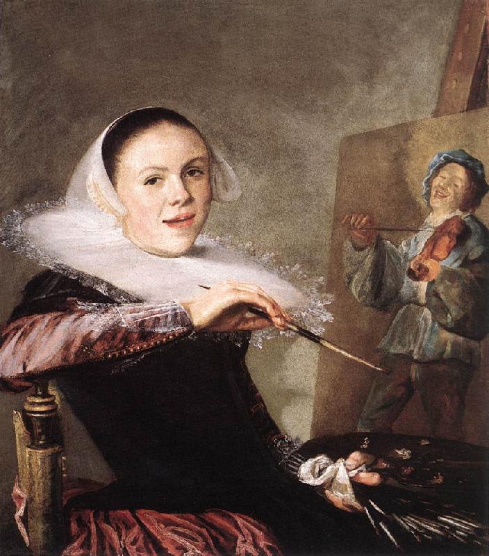 LEYSTER, Judith Self-Portrait gu68 France oil painting art